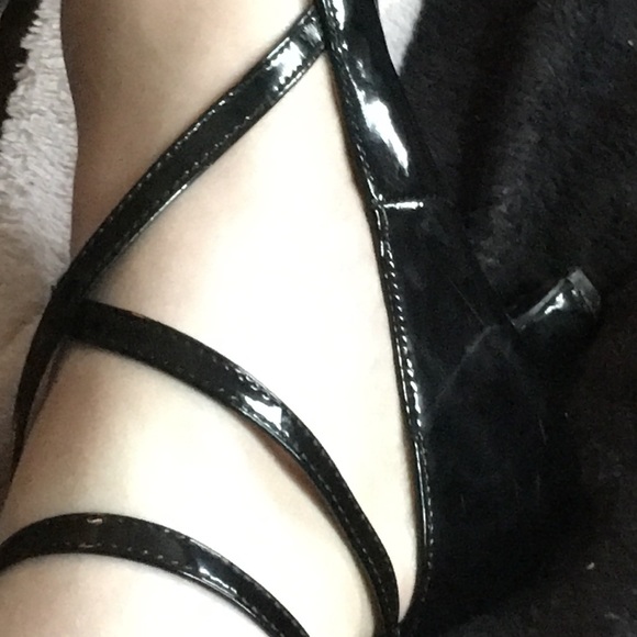 Black Kitten Heel Ballerina Shoes - Picture 2 of 5